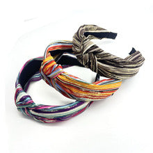 Wholesale Fabric Cashew Flower Knotted Wide Brimmed Ethnic Style HeadBands
